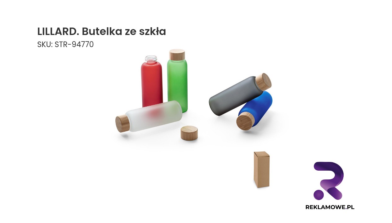 LILLARD. Butelka ze szkła borokrzemianowego o pojemności 500 ml LILLARD butelka ze szkła – elegancka szklana butelka