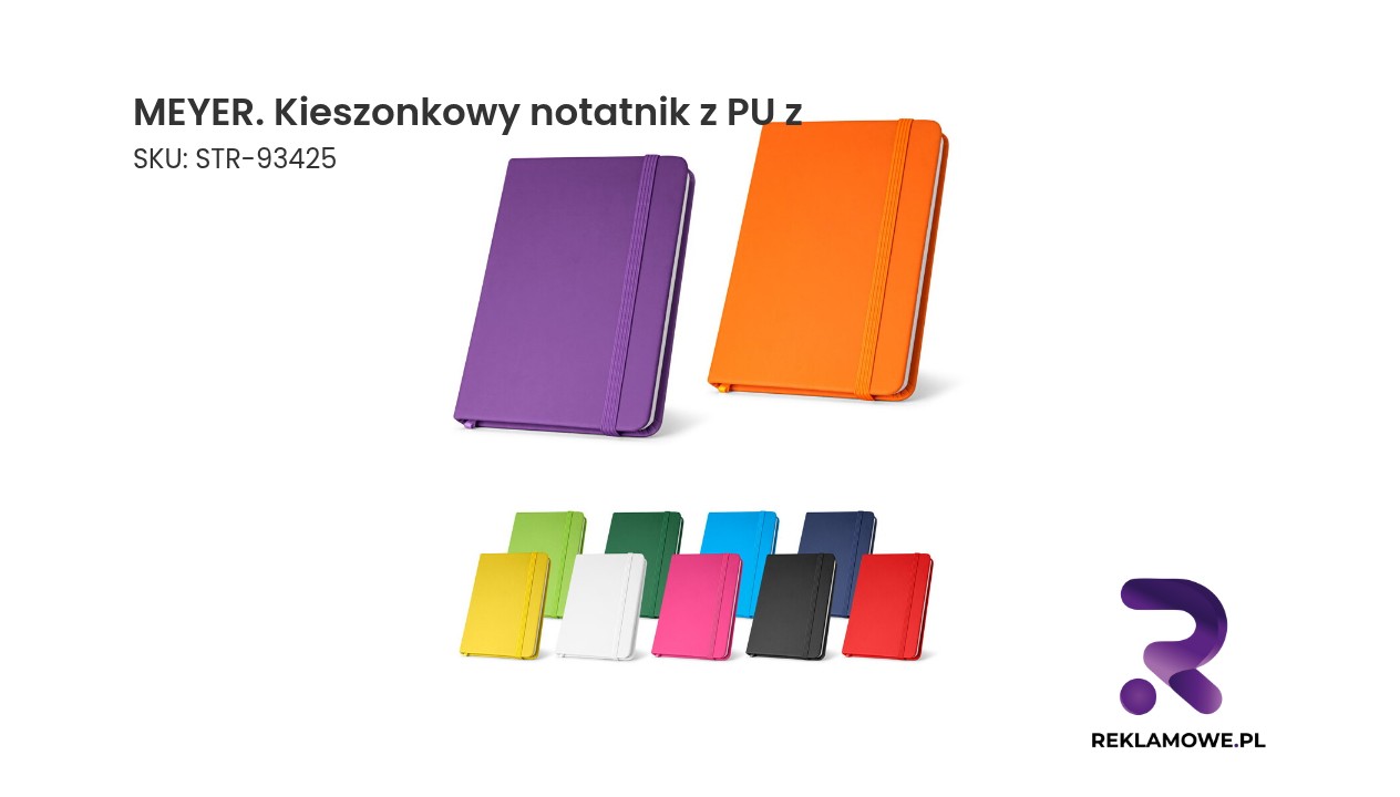 MEYER kieszonkowy notatnik z PU – elegancki notes reklamowy